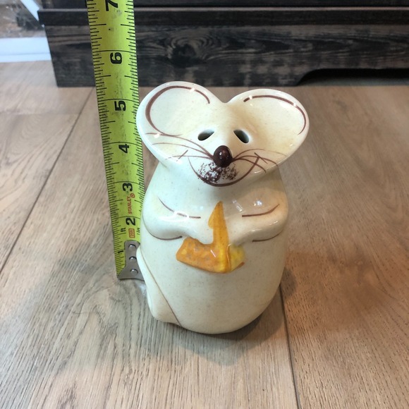 VTG NS Gustin Pottery Parmesan Cheese Shaker Mouse Hand Painted Kitsch Kitchen - Picture 8 of 10